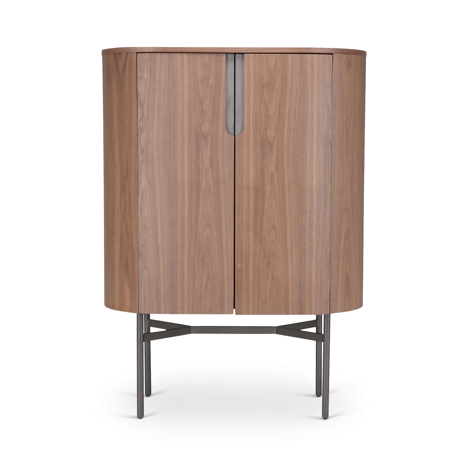 Wandkast (laag - poot: bronze) Fidenza - Walnoot
