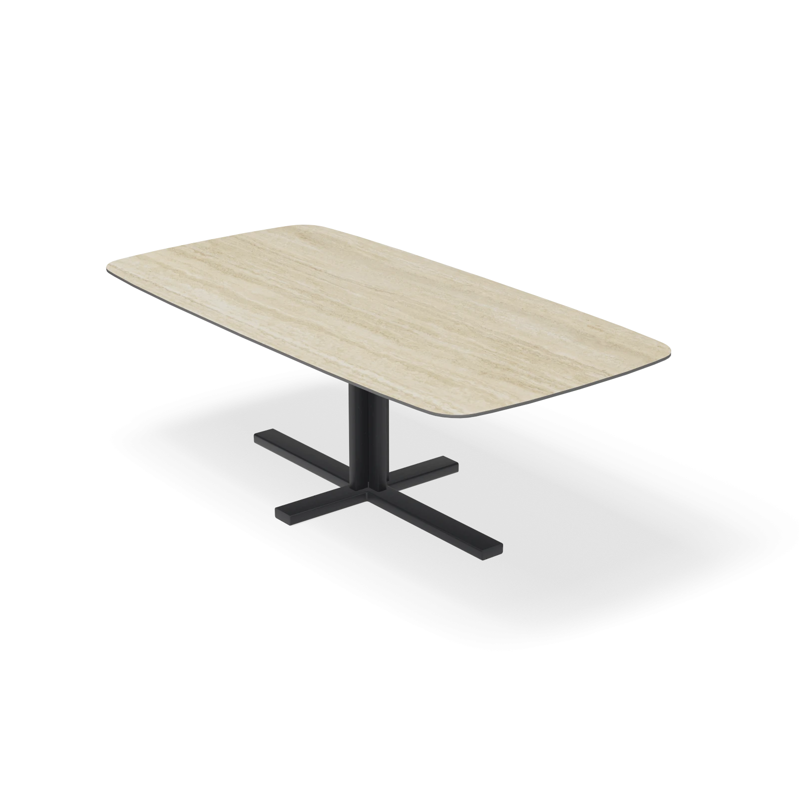 Eettafel Kolos - Deens Ovaal Keramiek Travertine Classico Satin (220x110cm)