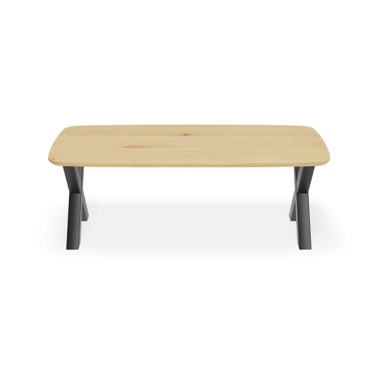 Eettafel X Poot(10x10cm) - Deens Ovaal Eiken Nature White (220x110cm)