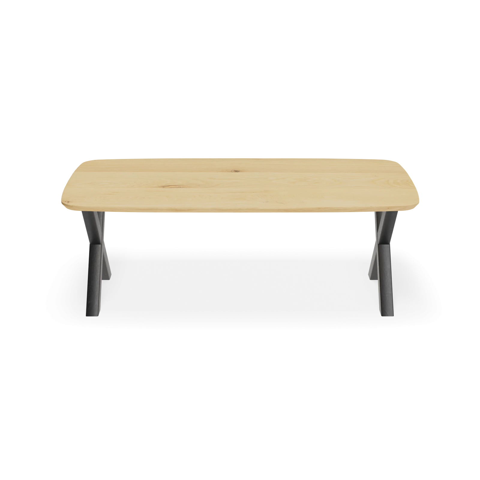 Eettafel X Poot(8x8cm) - Deens Ovaal Eiken Nature White (220x110cm)