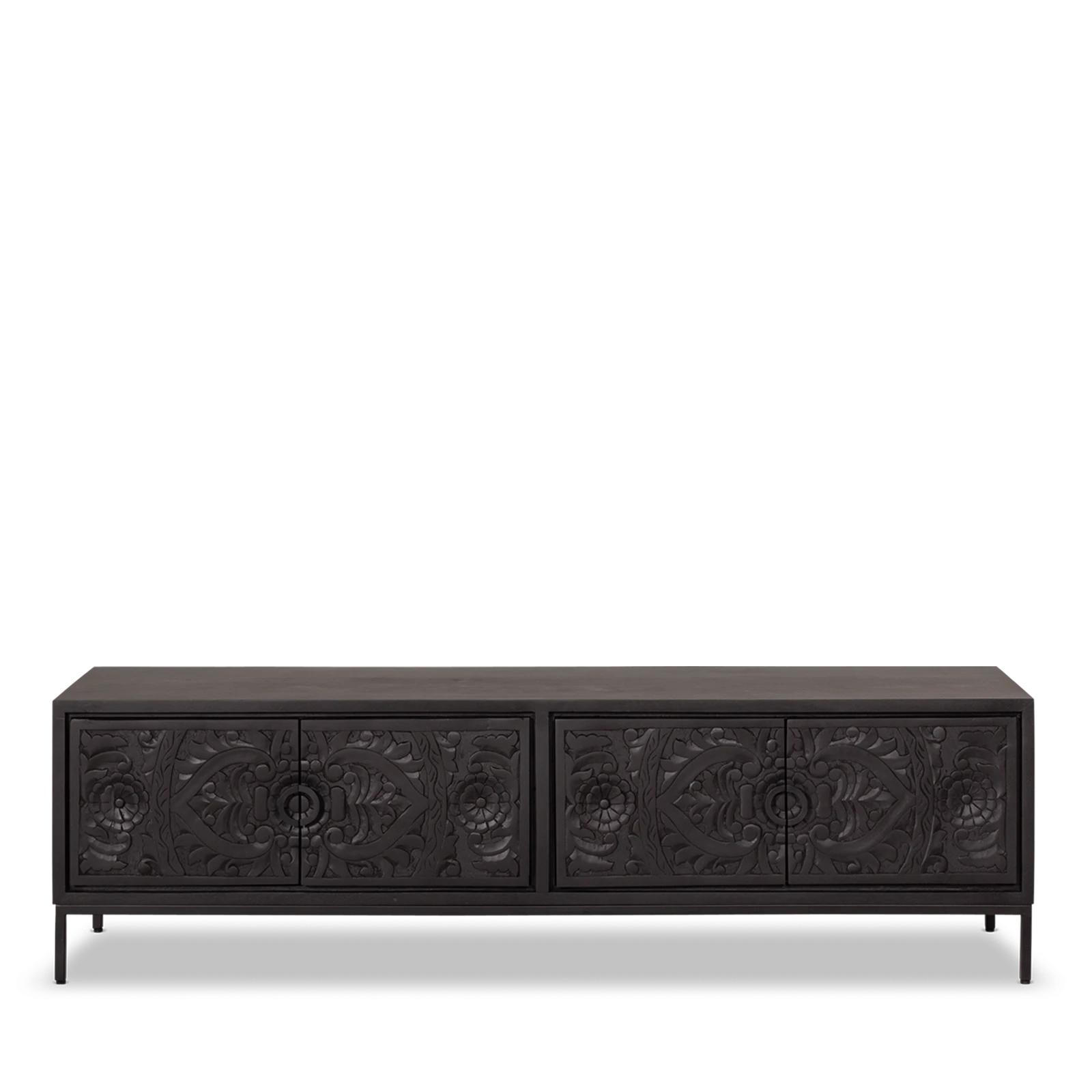 TV meubel (190cm/dicht) Belleville - Zwart