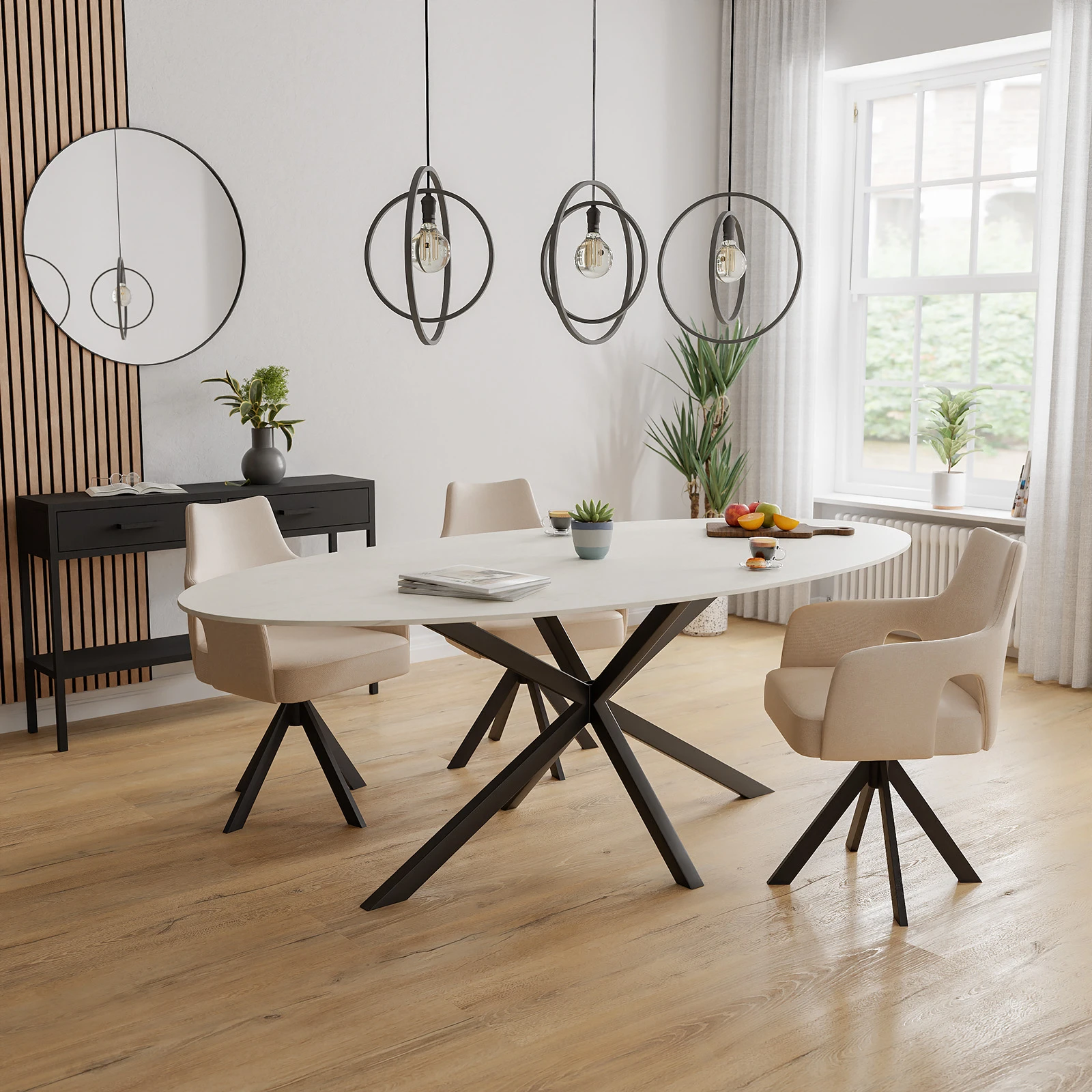 Eettafel North - Ovaal Keramiek Altissimo (220x110cm)
