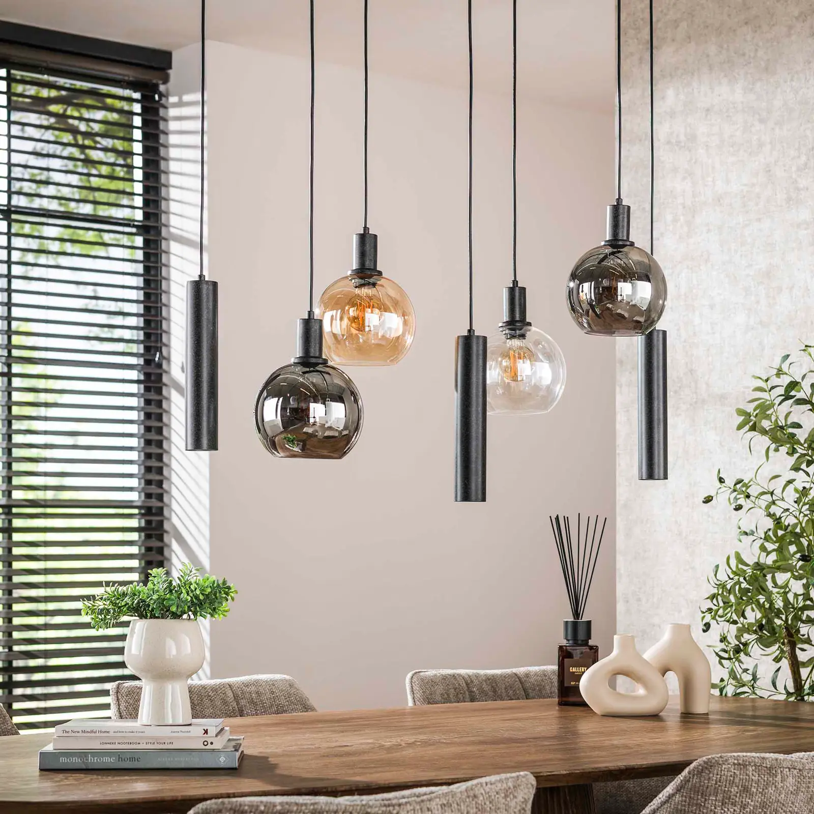 Hanglamp Sfera - 100 cm - Tricolore 4 + 3 lichts - Artic Zwart