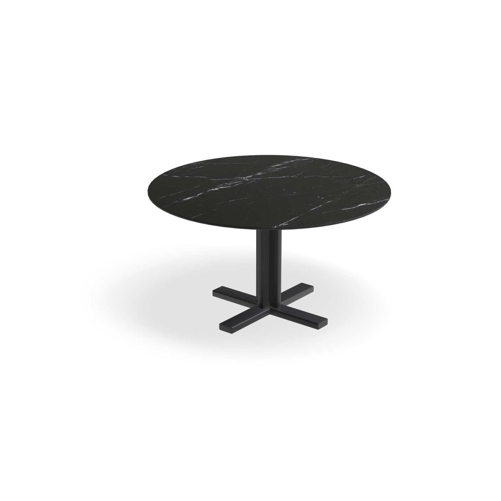 Eettafel Kolos - Rond Keramiek Elegant Black Satin (140cm)