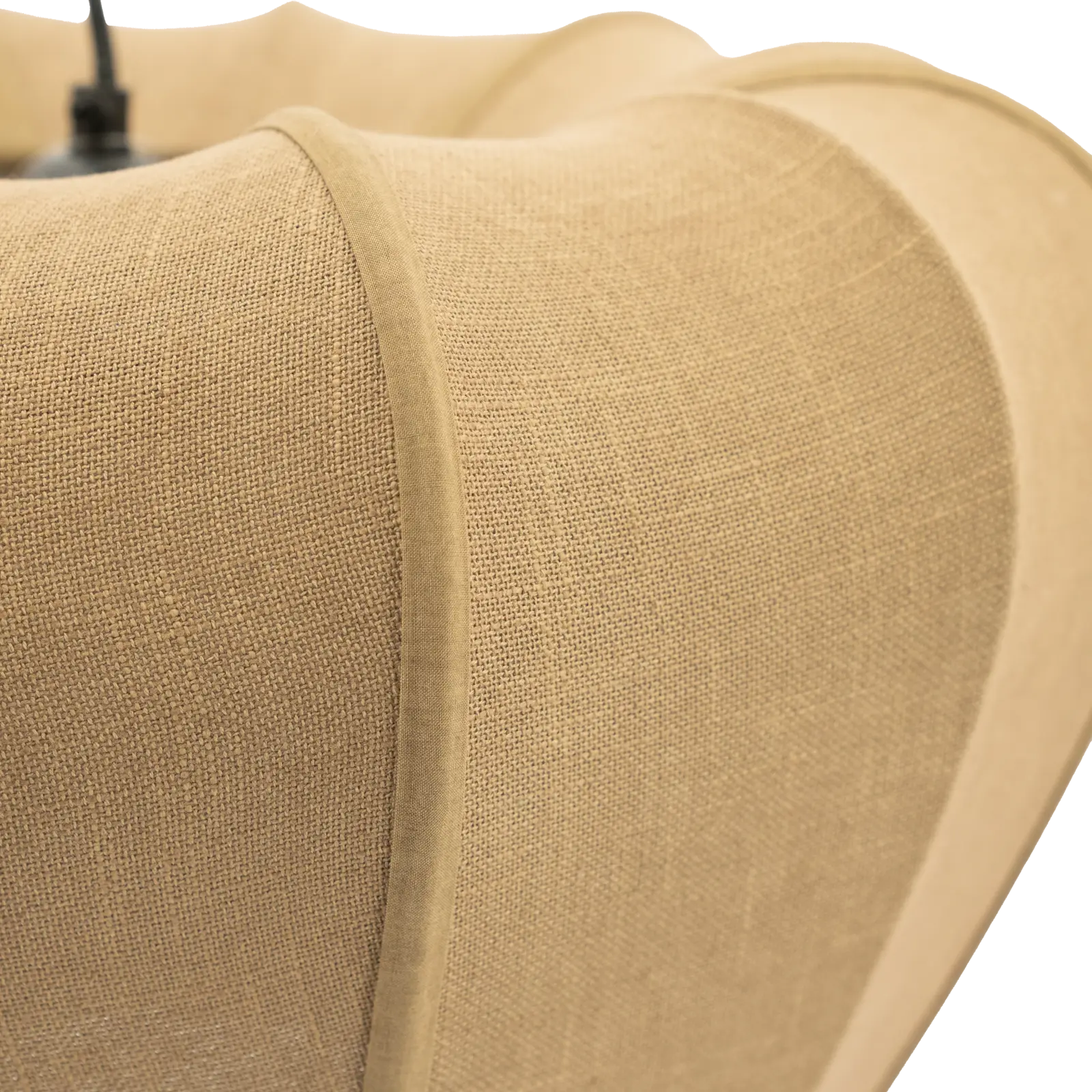 Hanglamp Sora 1 - rond Ø48 cm - stof Linnenlook Groen