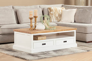 Houten salontafel wit