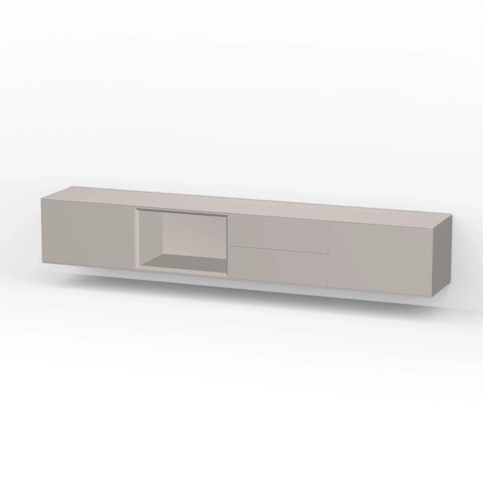 TV Meubel Cement Greige 240cm Zwevend