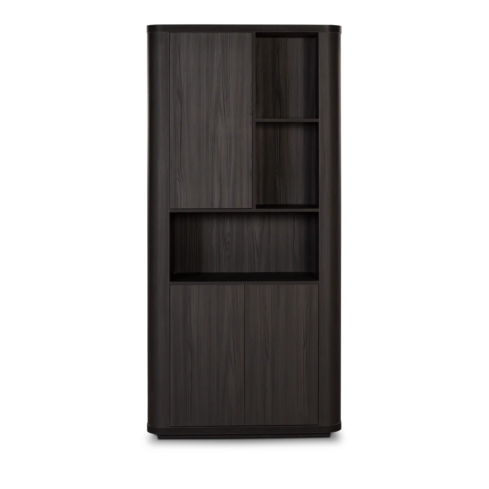 Wandkast Monaco - 100 cm - Zwart - 3 deuren, 3 vakken