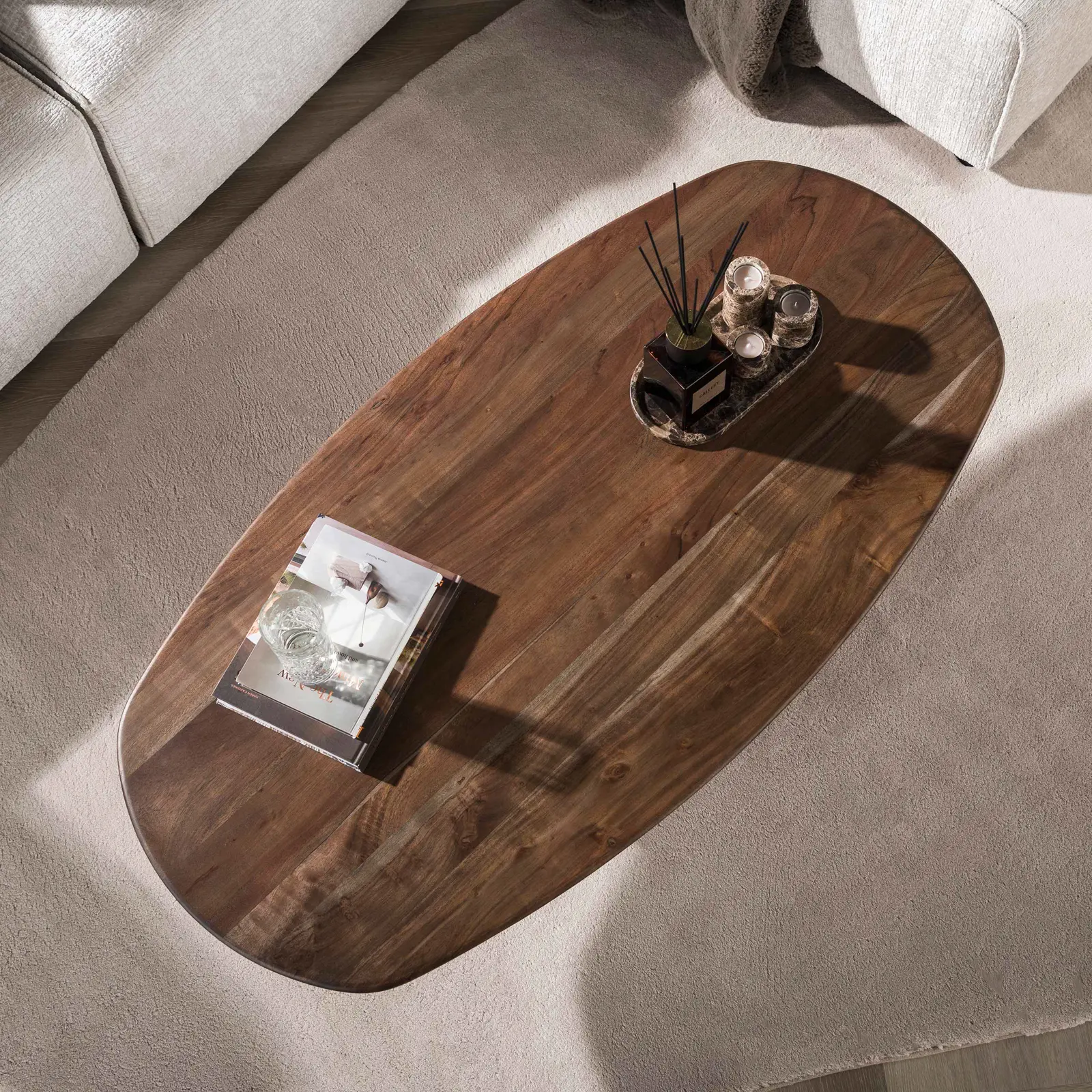 Eettafel Central - deens ovaal - 180x90cm - Acacia bruin