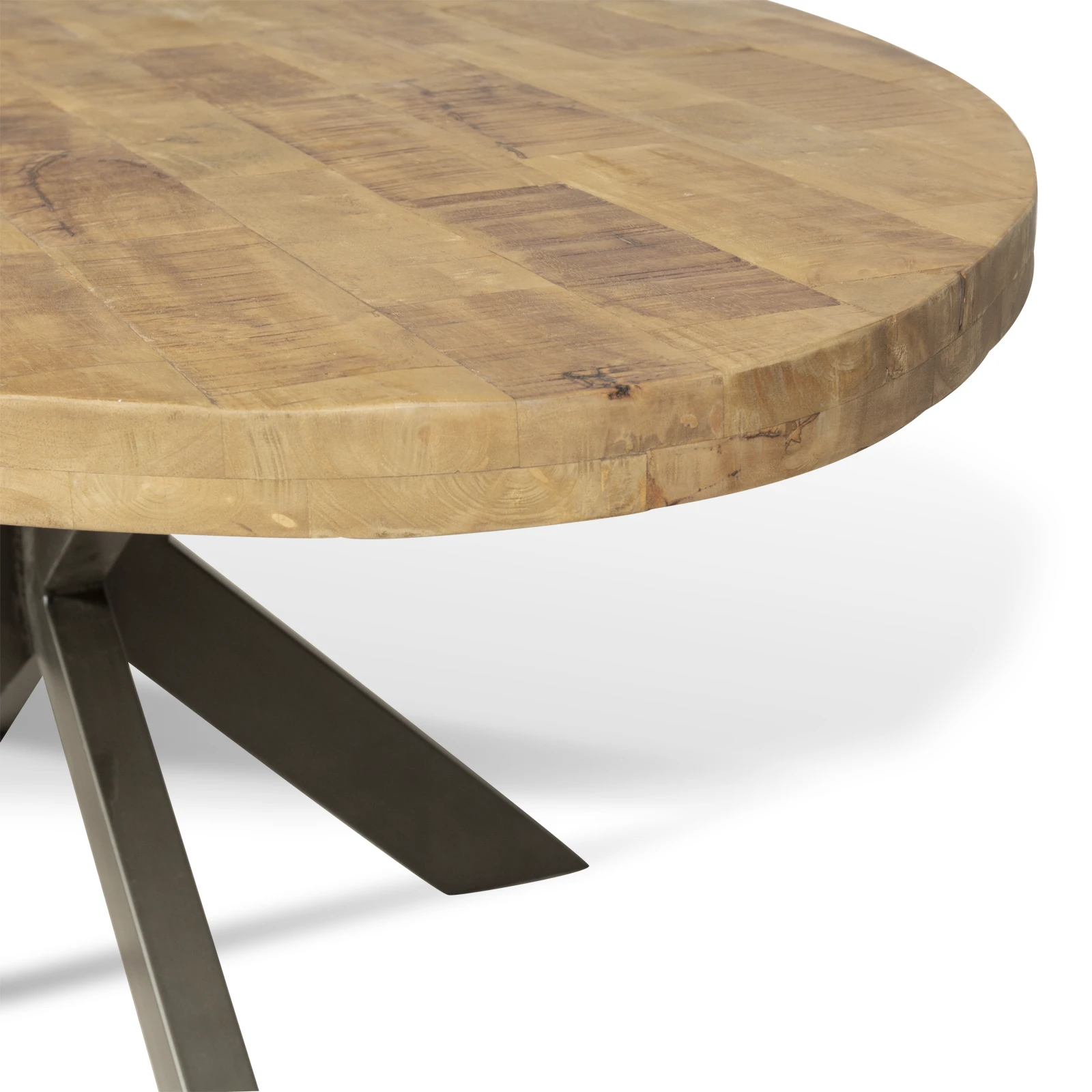 Eettafel (180x105cm - ovaal) Steelwood - Seasoned Brown