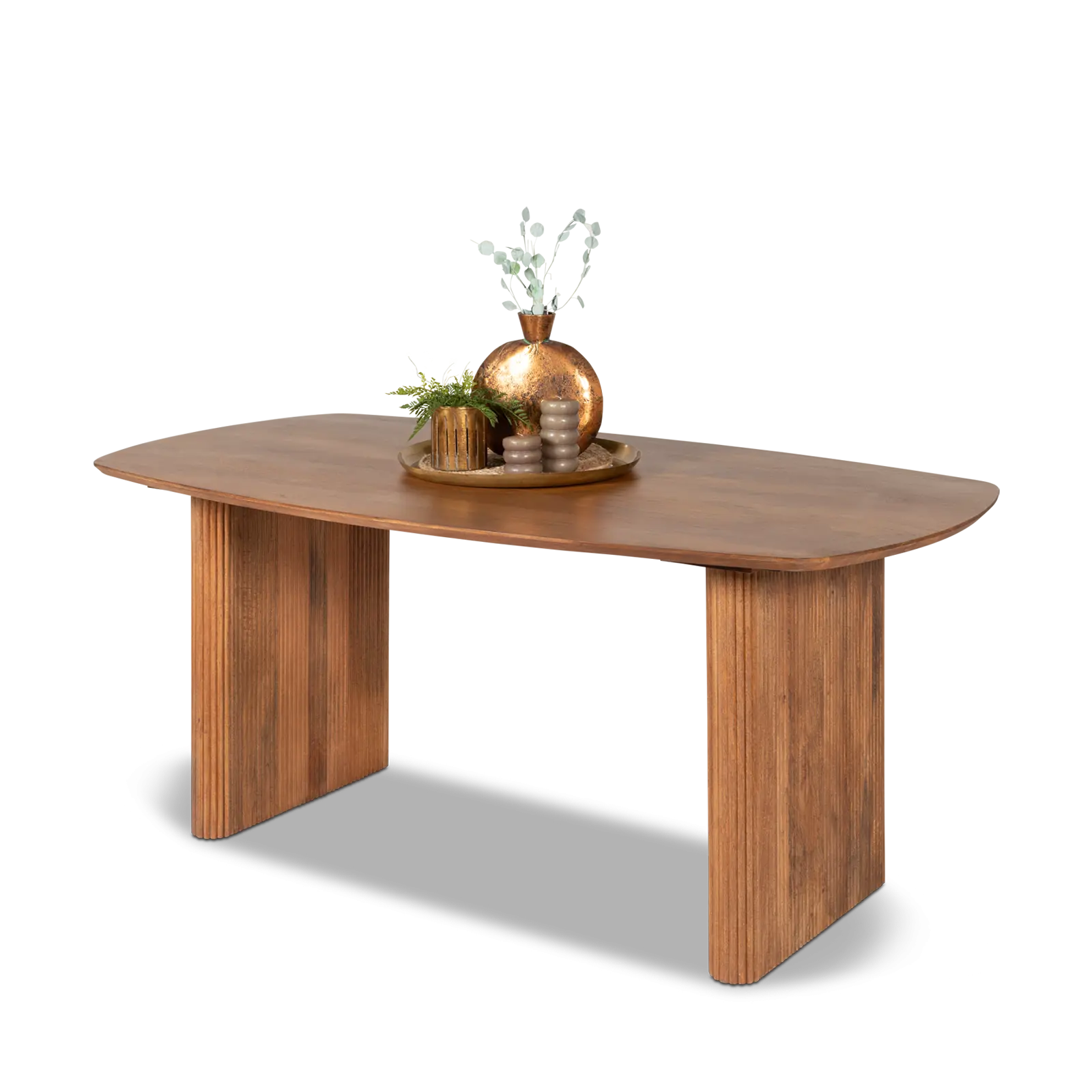 Eettafel Amare - deens ovaal 180x100 cm - Mangohout Lichtbruin