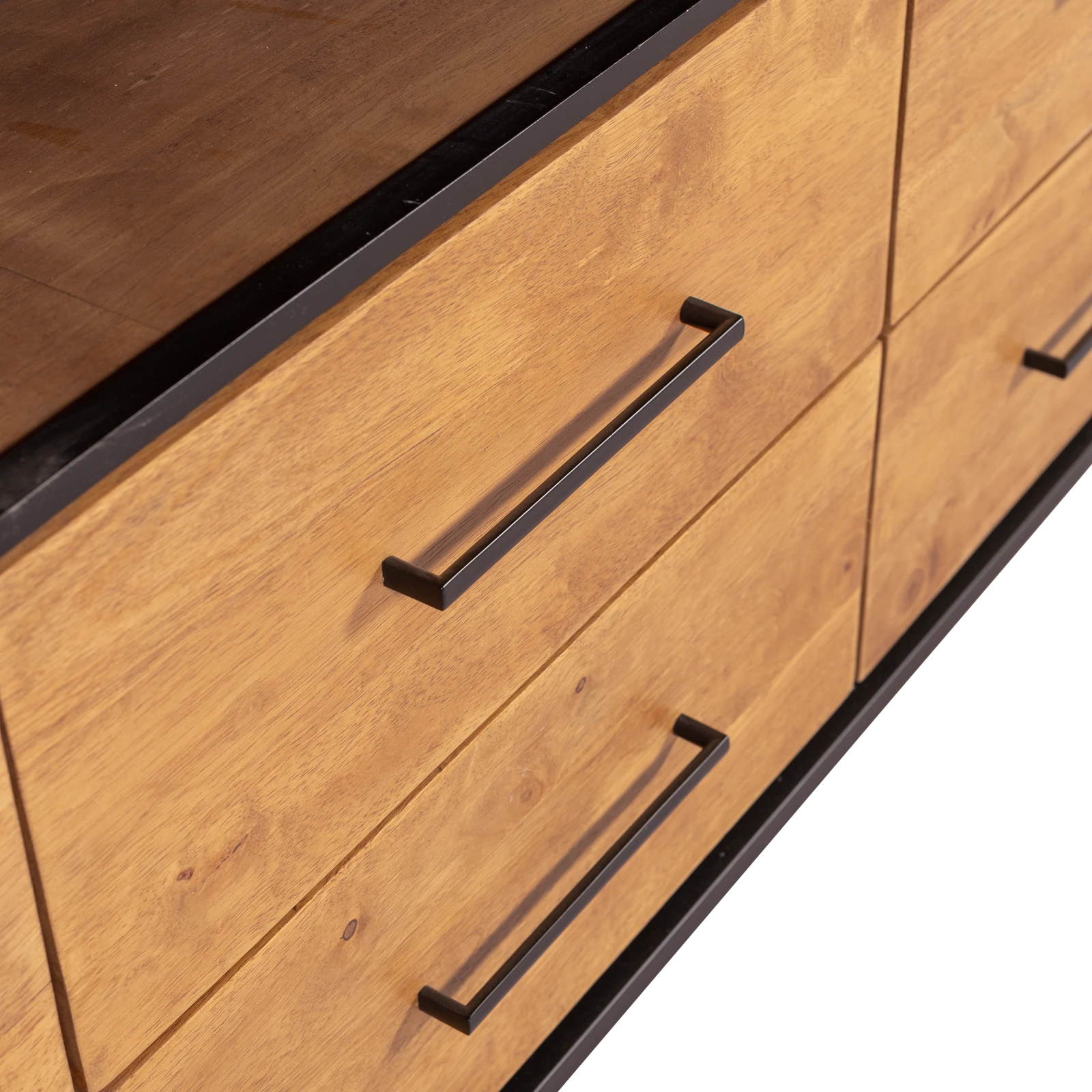 Tv meubel (hoog - 220cm - open vak) Palma - Warmbrown