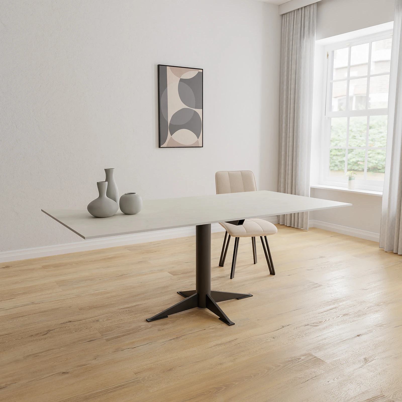 Eettafel Westfield - Rechthoek Keramiek Altissimo Satin (200x100cm)