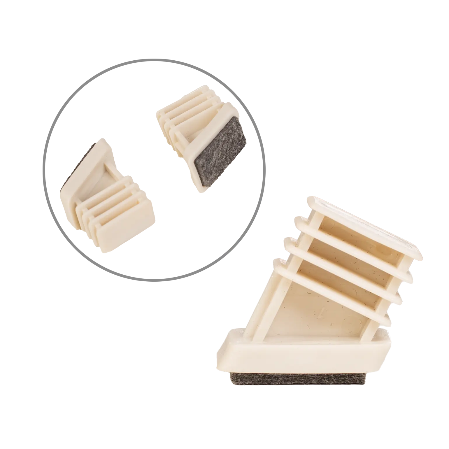 Dop (set van 4) Poot H - Home - Pepper White