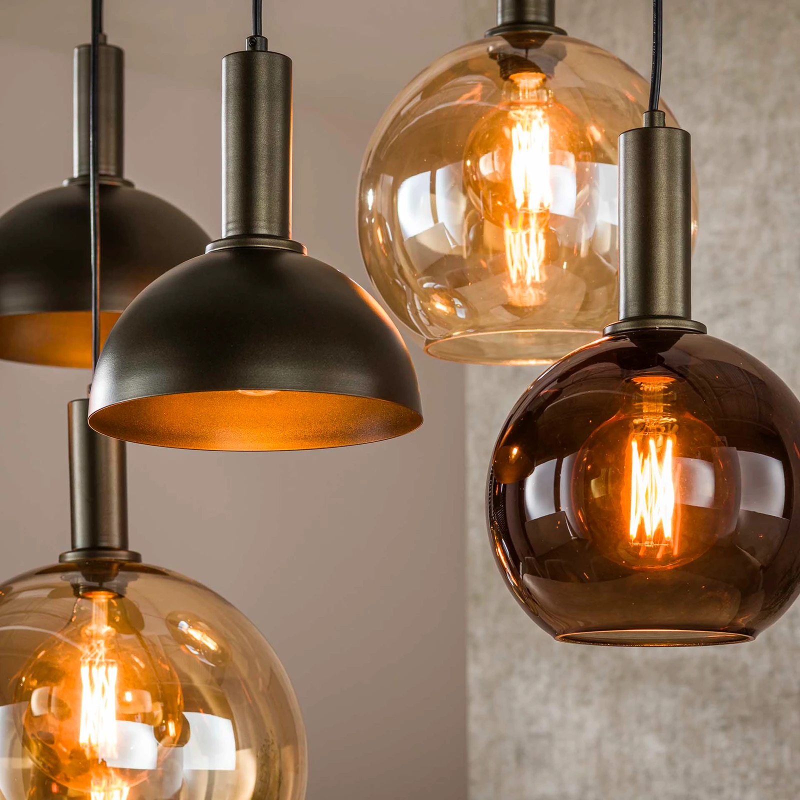 Hanglamp Cluster (4+3 lichts) - Sienna Bruin