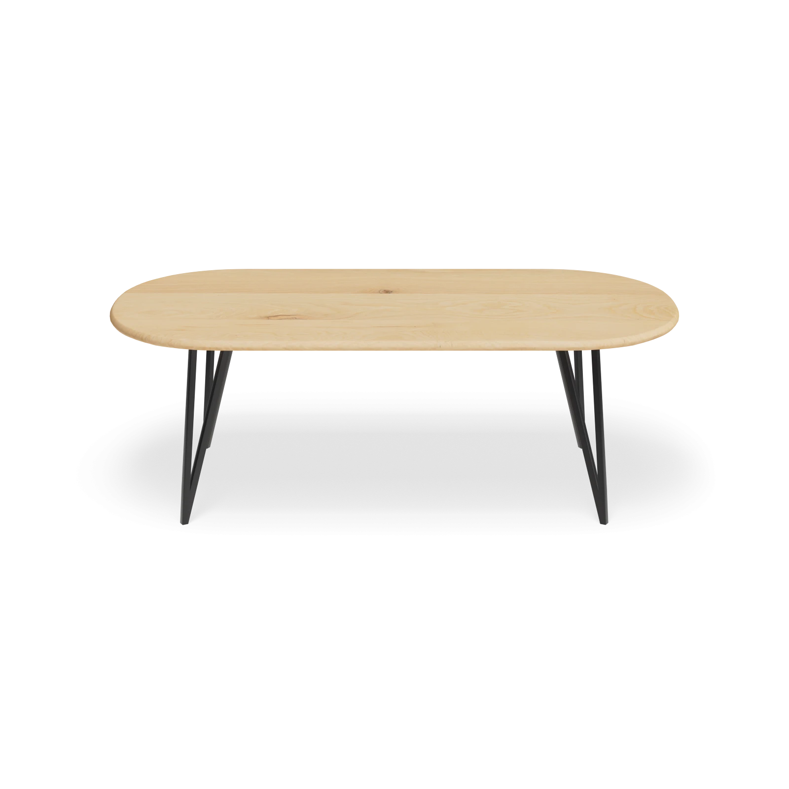 Eettafel Triangle - Halve Cirkel Eiken Nature White (220x100cm)