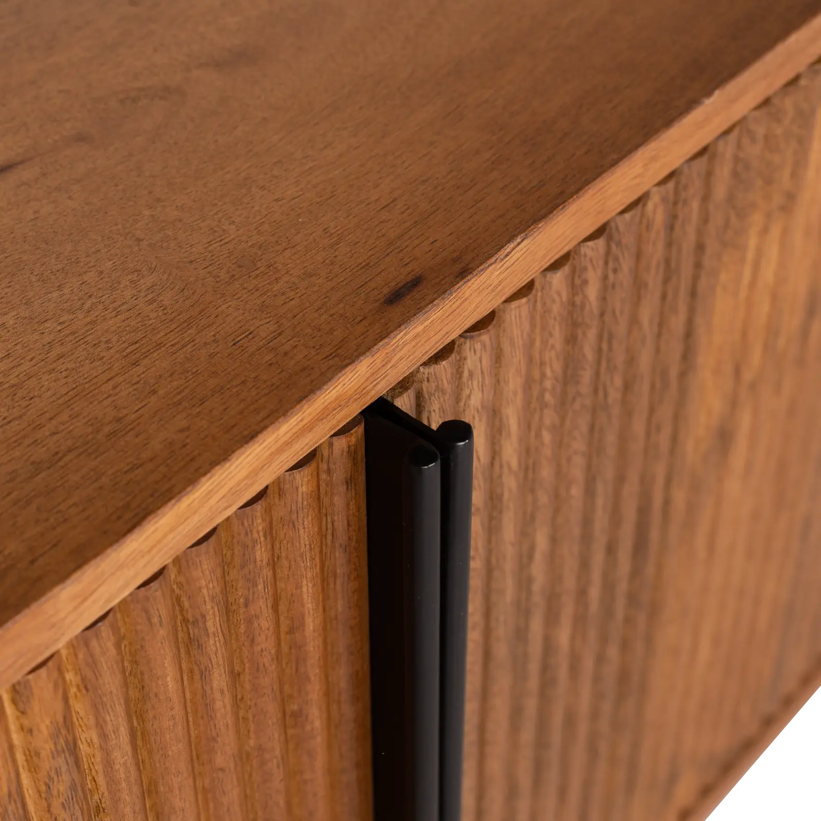 TV meubel Amare - 154 cm - Mangohout Lichtbruin - 3 deuren
