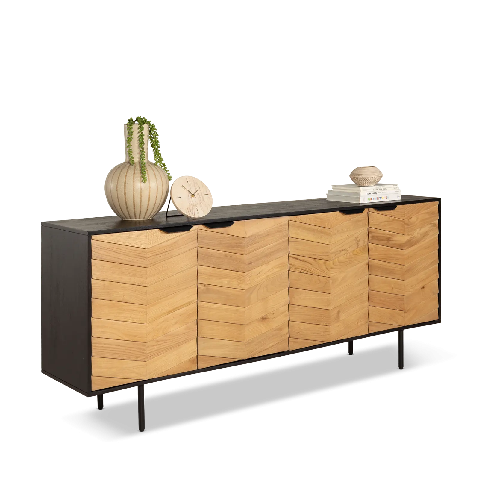 Dressoir Verona - 200 cm - 4 deuren - combinatie Eiken/Mango - sale