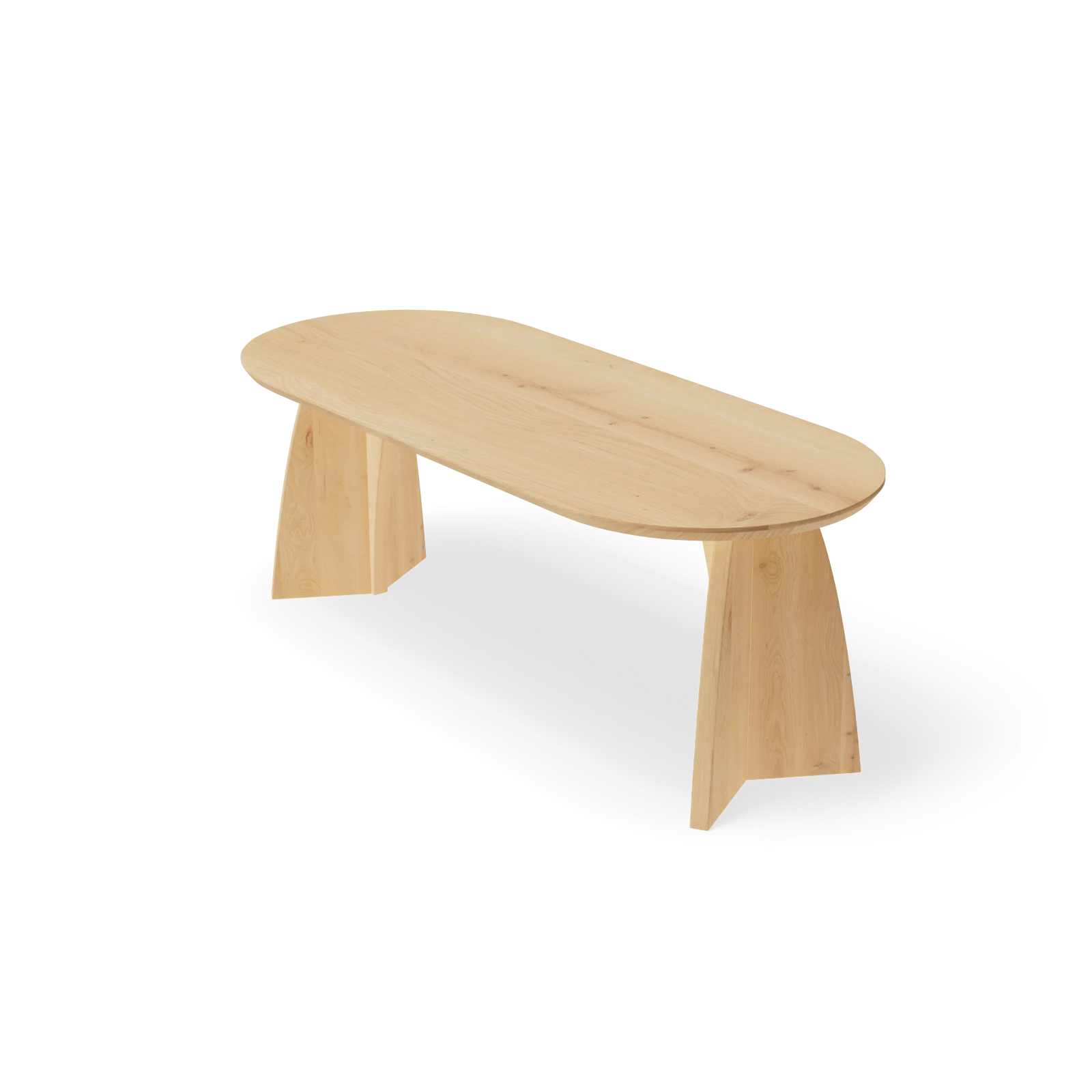 Eettafel Seri - Halve Cirkel Nature White (220x90cm)