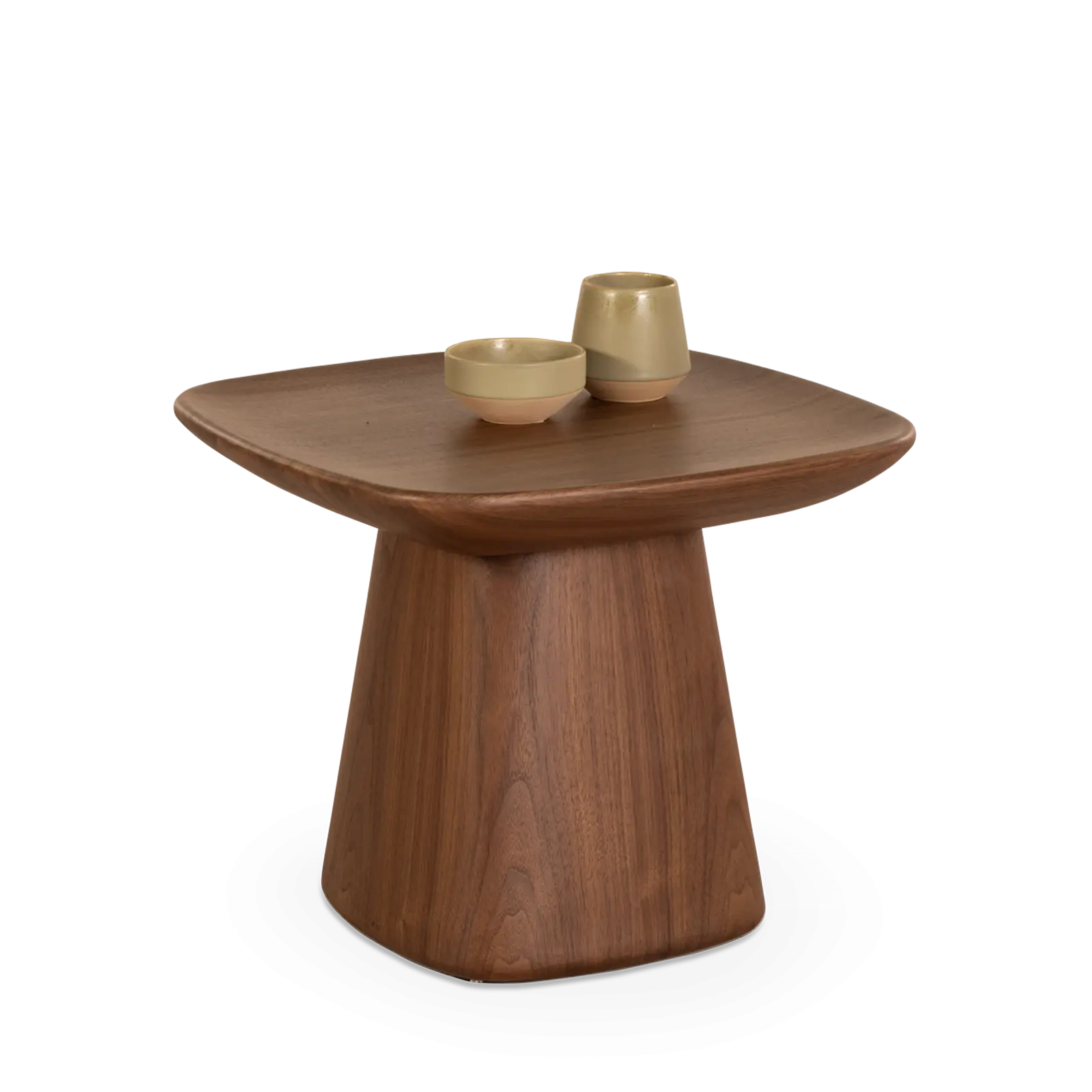 Salontafel Calum - vierkant 50x50 cm - Walnoot
