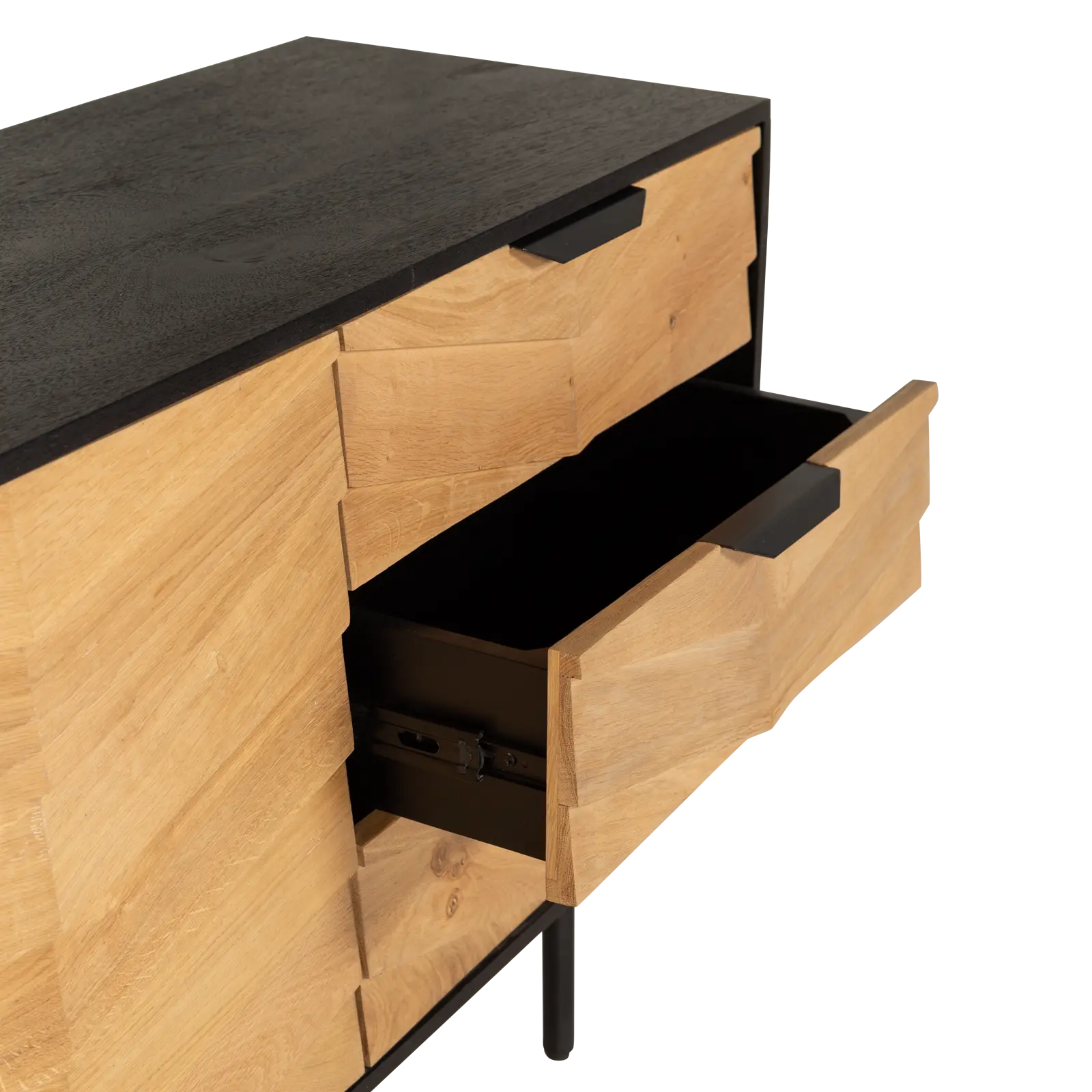 TV meubel Verona - 220 cm - 3 deuren, 3 laden - combinatie Eiken/Mango - sale