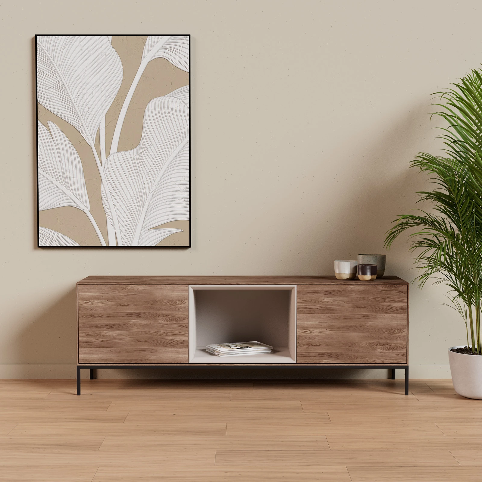 TV Meubel Kiezel 160cm Poot