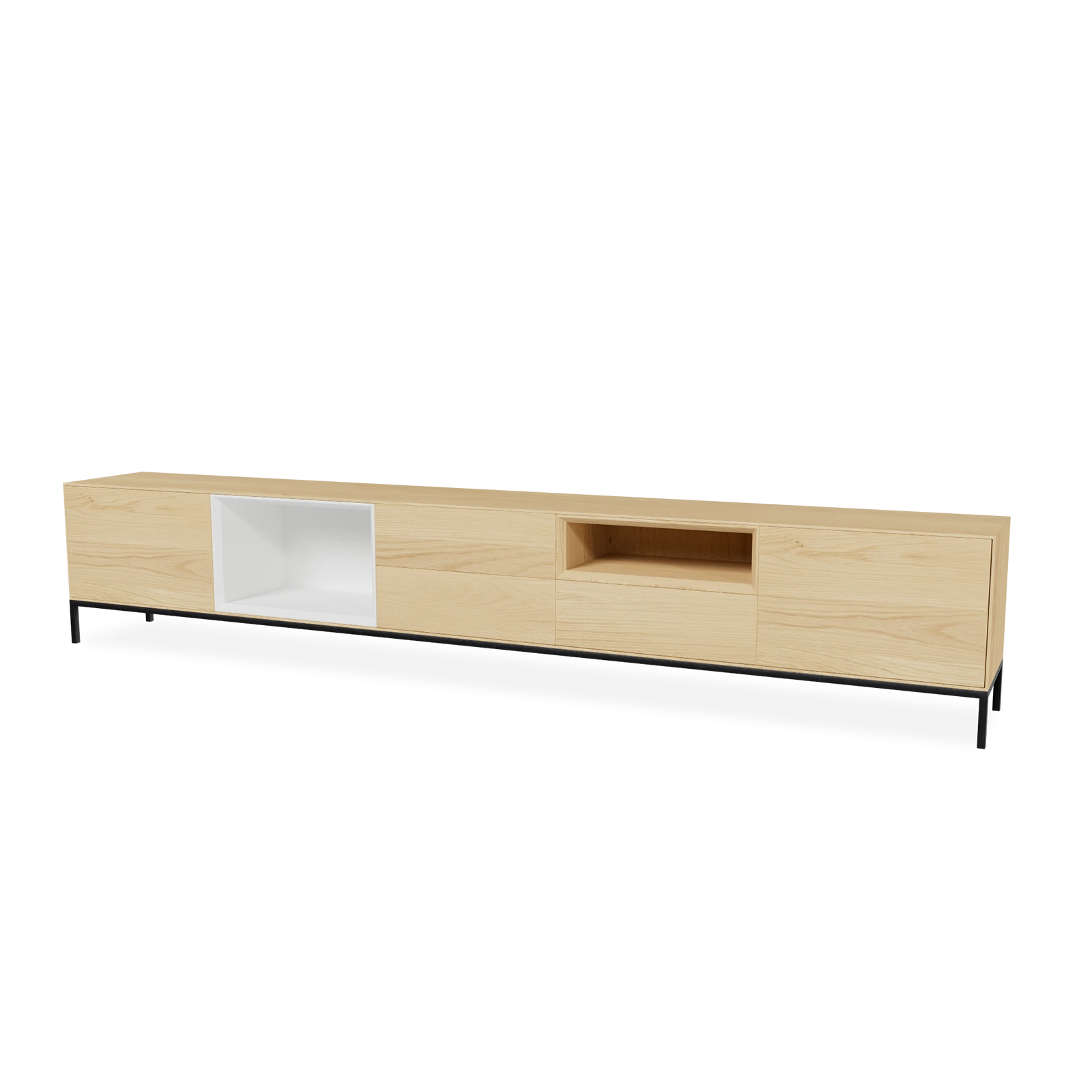 TV Meubel Nature White 300cm Poot