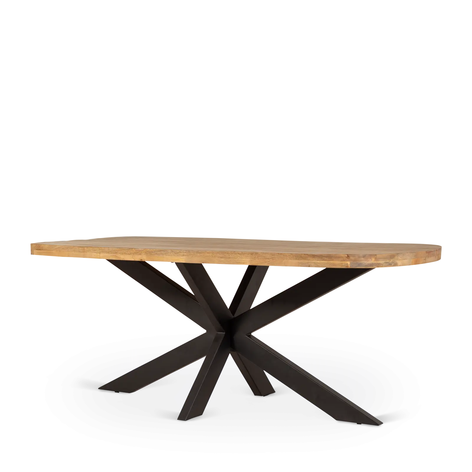 Eettafel Yucca - boat shape 200x100 cm - Mangohout Naturel - sale
