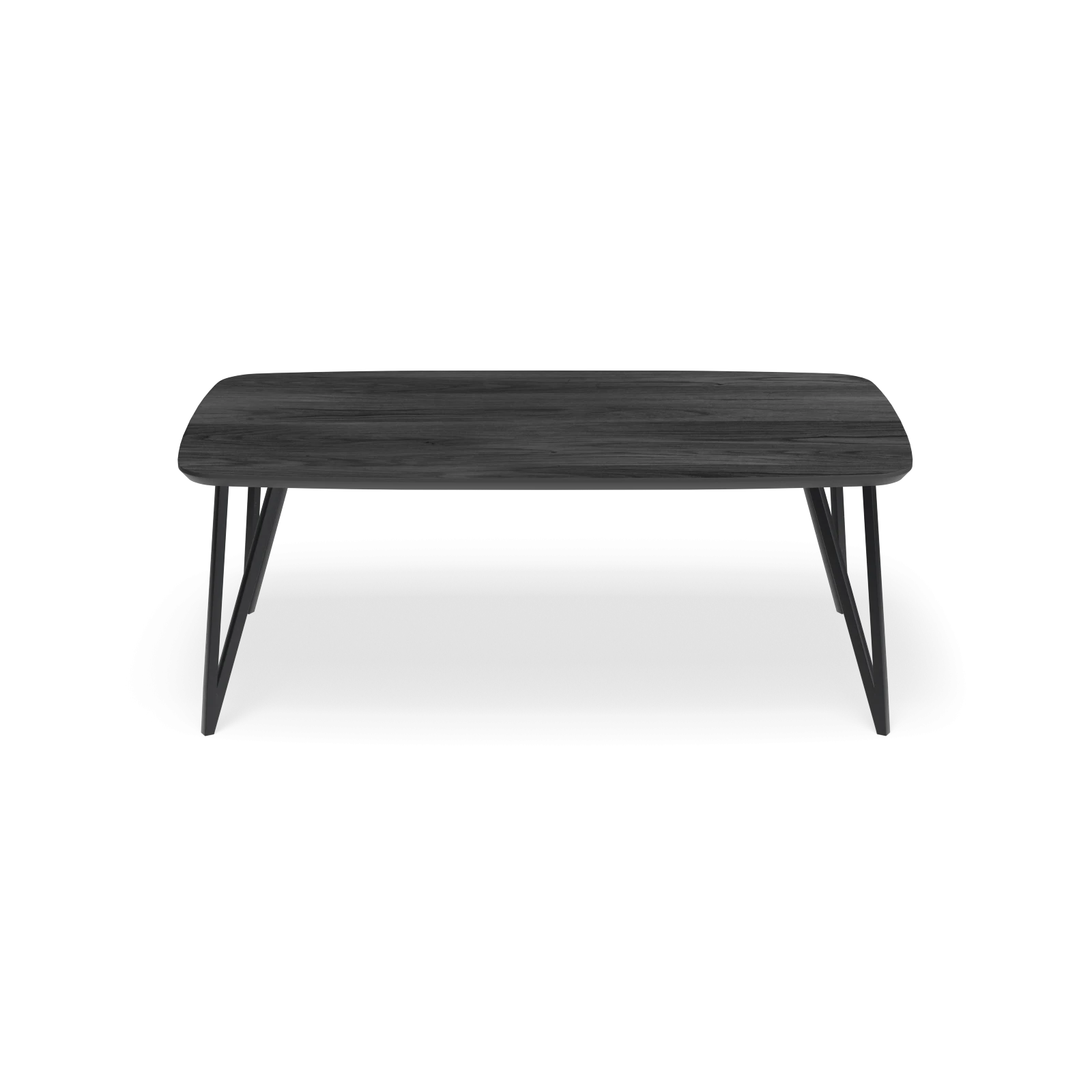 Eettafel Triangle - Deens Ovaal HPL Houtlook zwart (200x105cm)