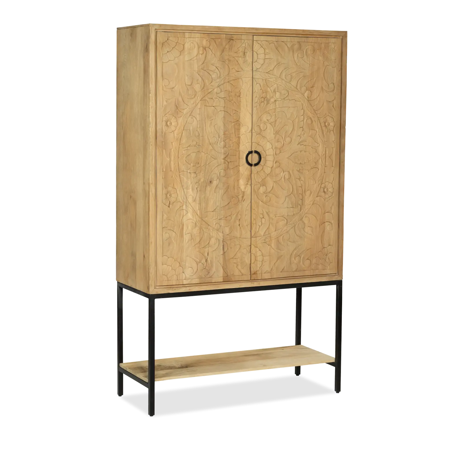 Opbergkast Belleville - 110 cm - 2 deuren  - Mangohout Loom Naturel