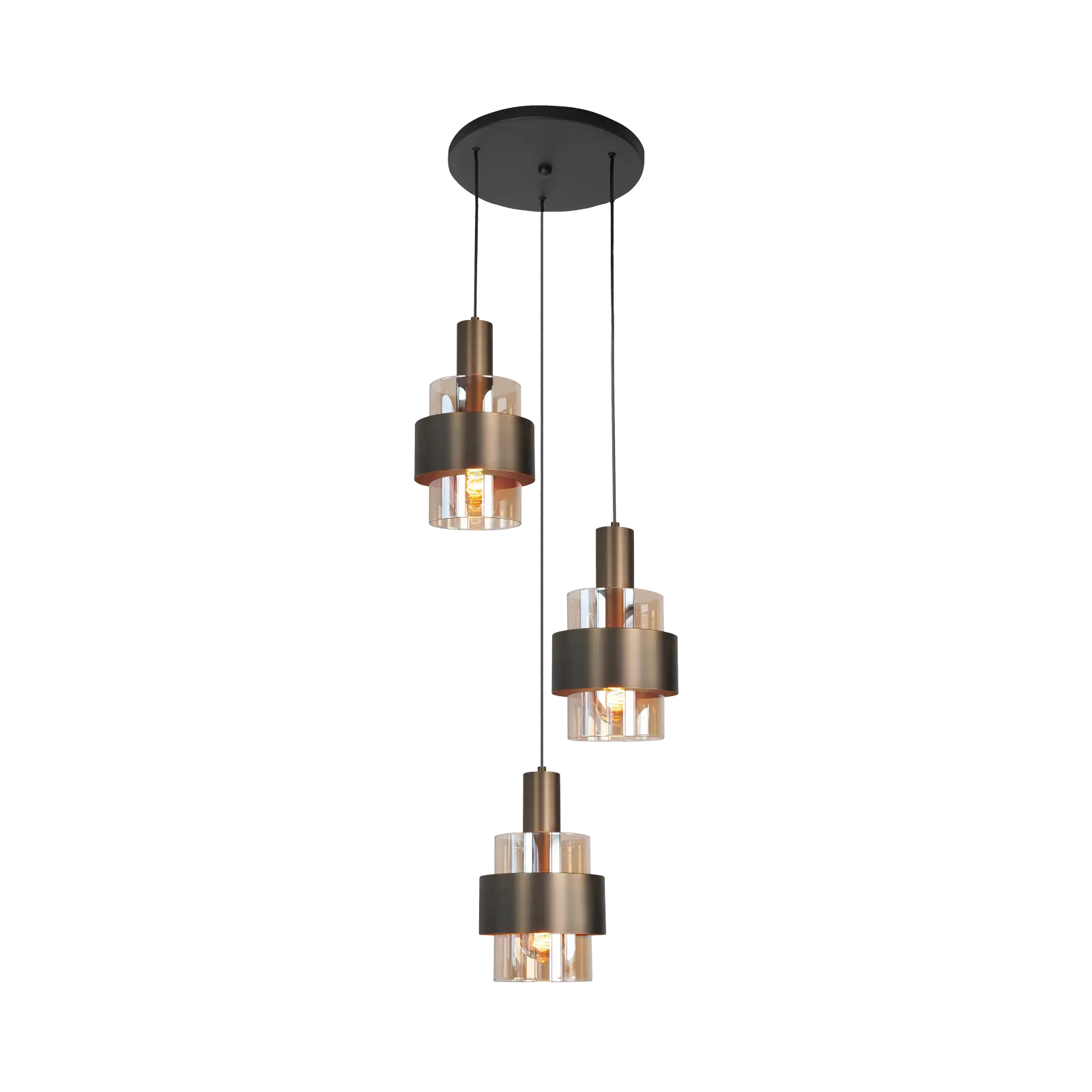 Hanglamp Marrone (30x160cm) bronze X3
