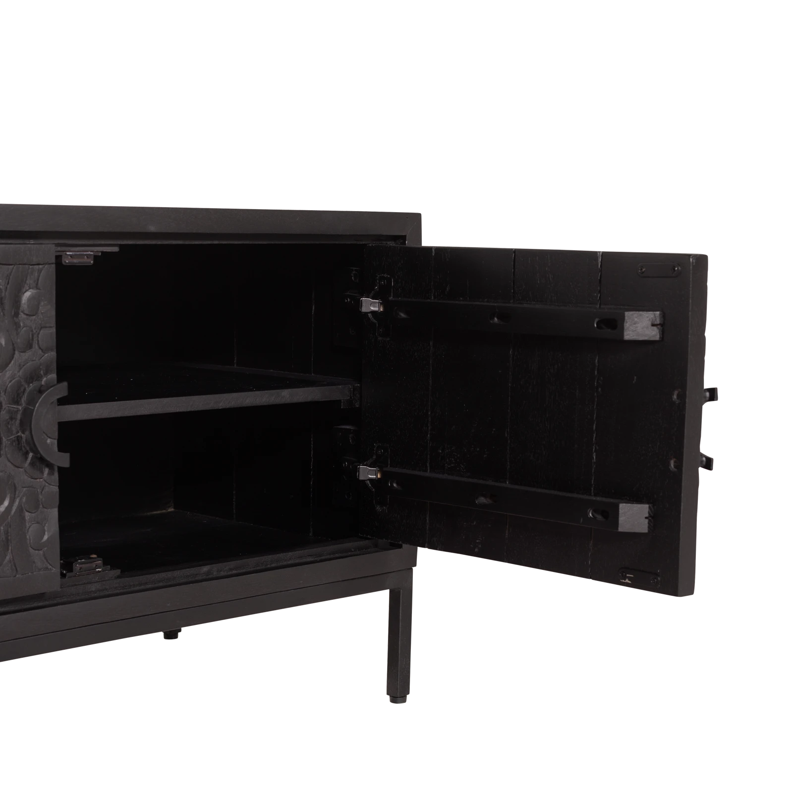 TV meubel (190cm/dicht) Belleville - Zwart