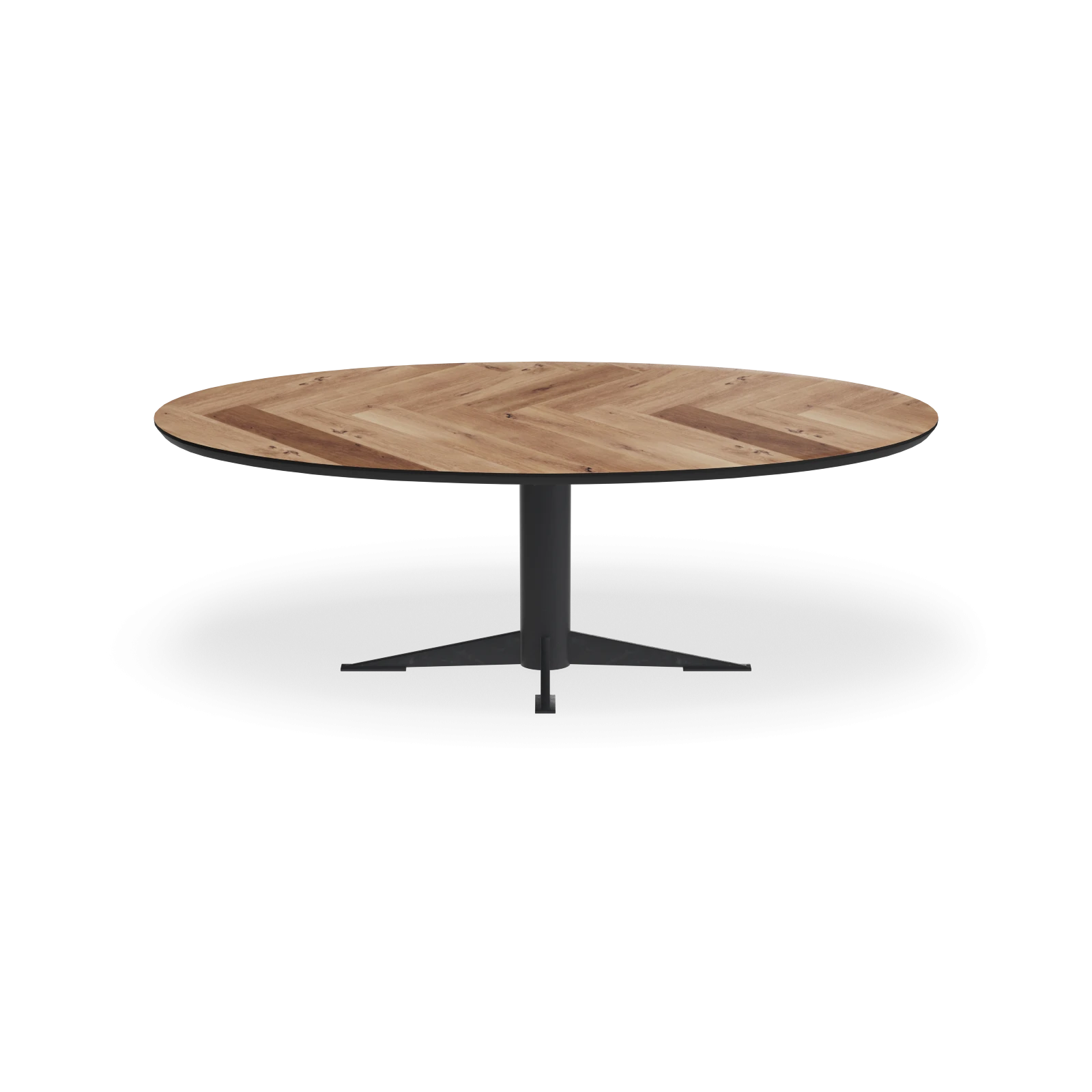 Eettafel Westfield - Ovaal Eiken Visgraat Kiezel (220x110cm)