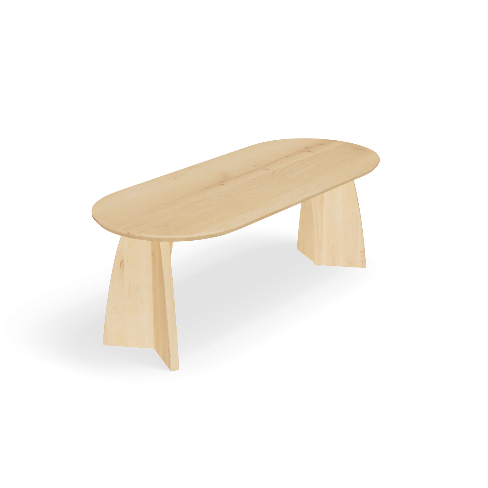 Eettafel Seri - Halve Cirkel Nature White (220x90cm)