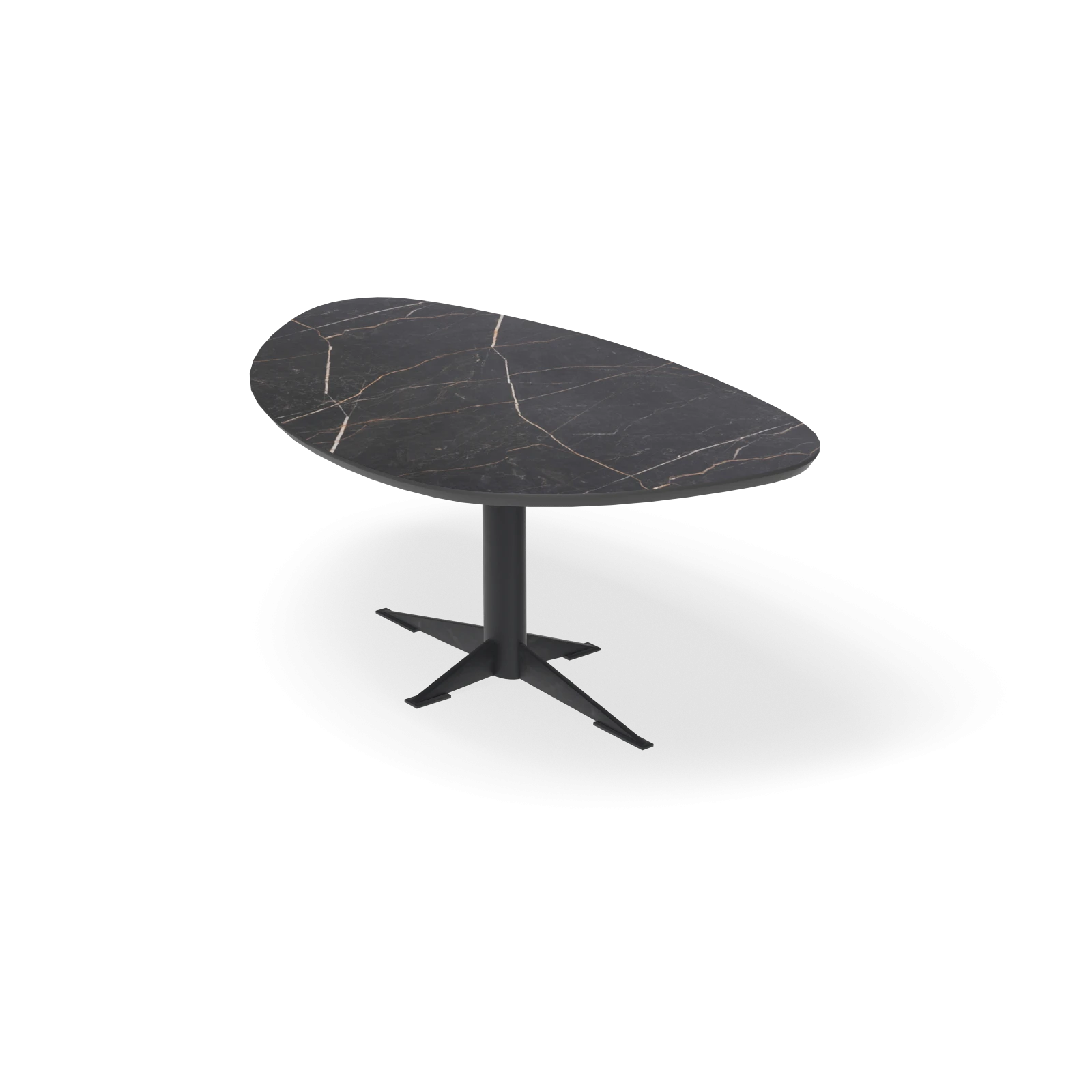 Eettafel Westfield - Kiezel HPL Marmerlook (200x120cm)