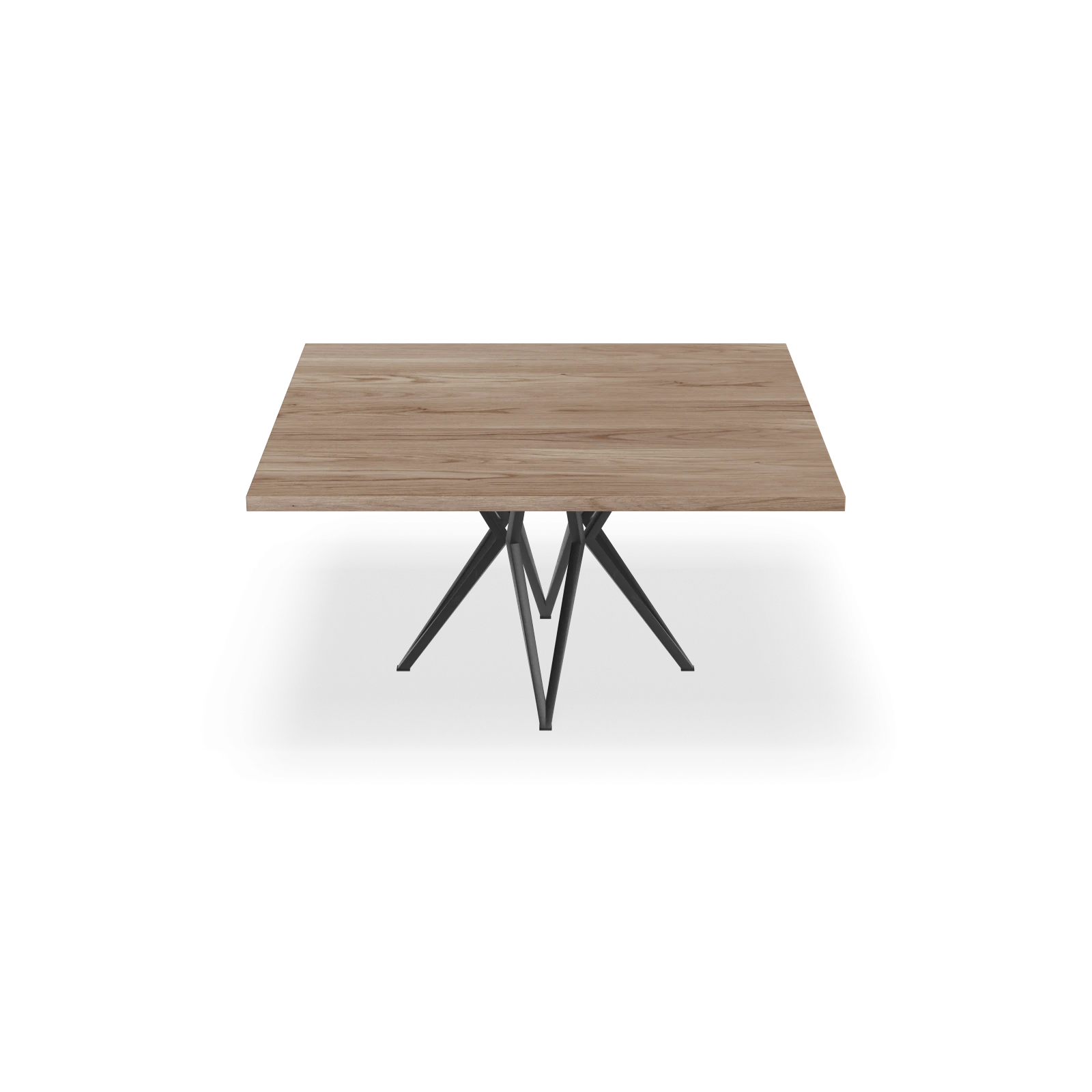 Eettafel Crosse - Vierkant Eiken Kiezel (150x150cm)