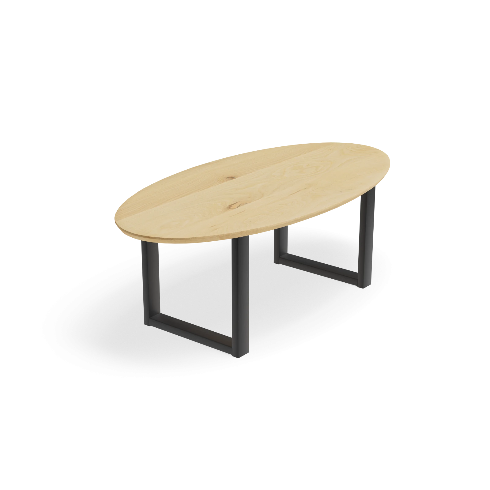 Eettafel U Poot(10x5cm) - Ovaal Eiken Nature White (220x110cm)