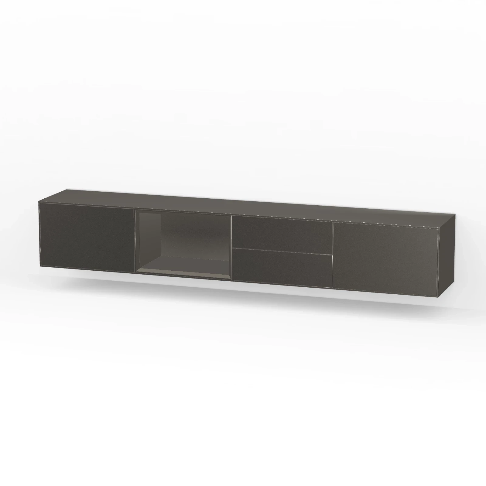 TV Meubel Pearl Mouse Grey 240cm Zwevend