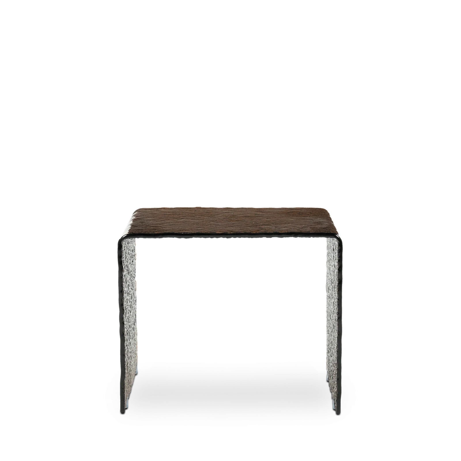Sidetable Ripple - Bruin glas