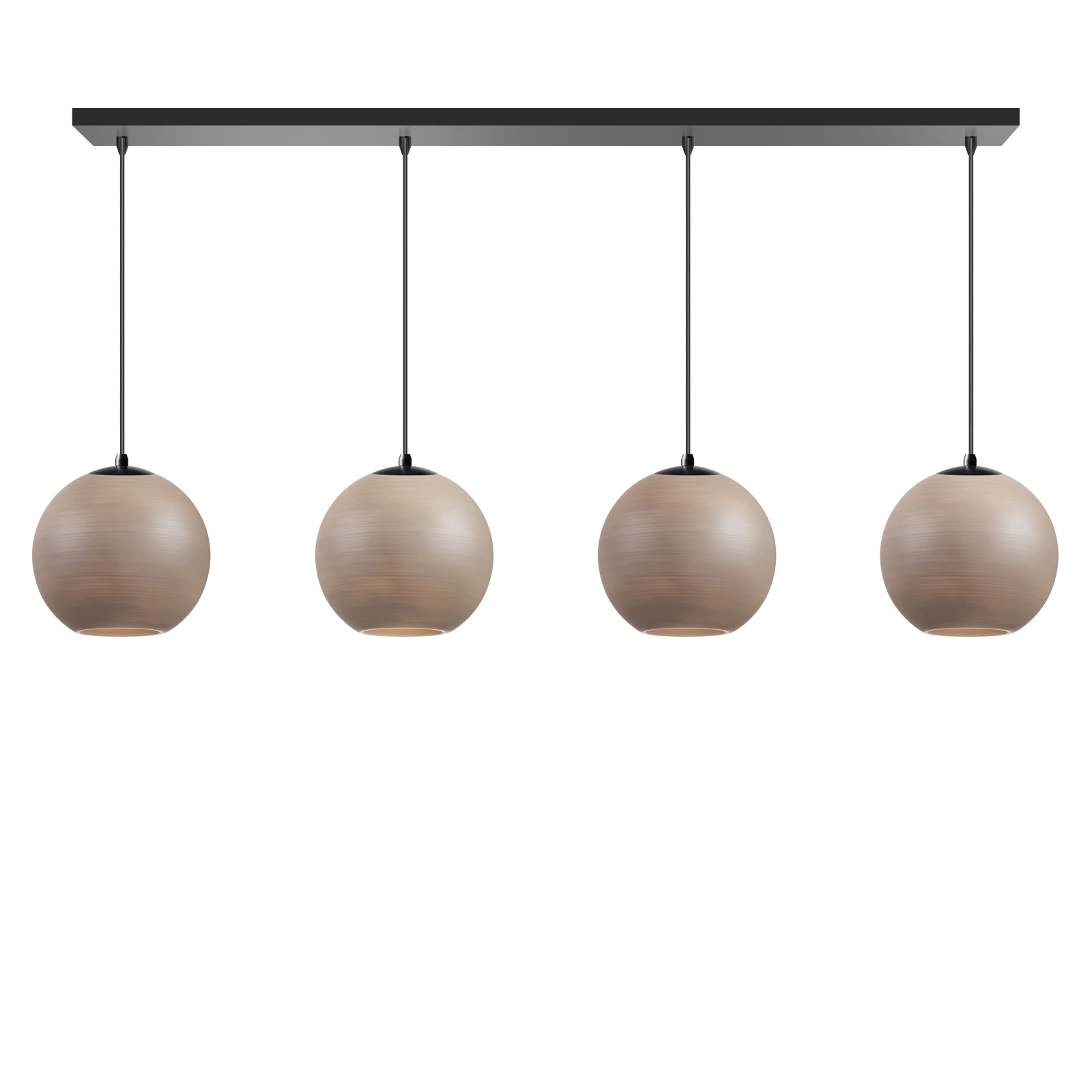 Hanglamp Orb Saturn balk (120x25x200cm) taupe X4