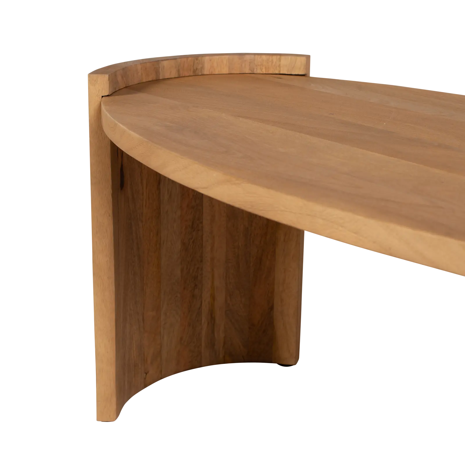 Salontafel Miles - ovaal 93x50 cm - Mangohout Loom Naturel