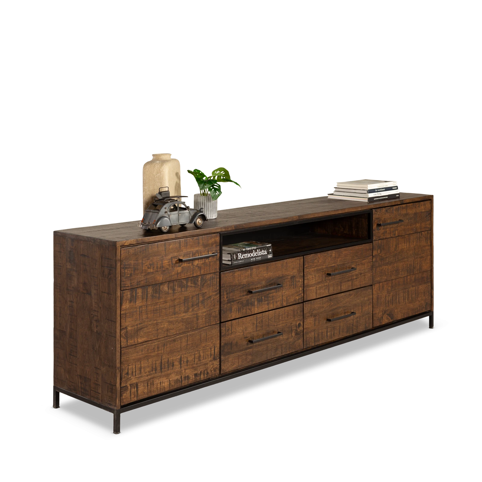 Tv meubel (hoog) Panama - Darkbrown