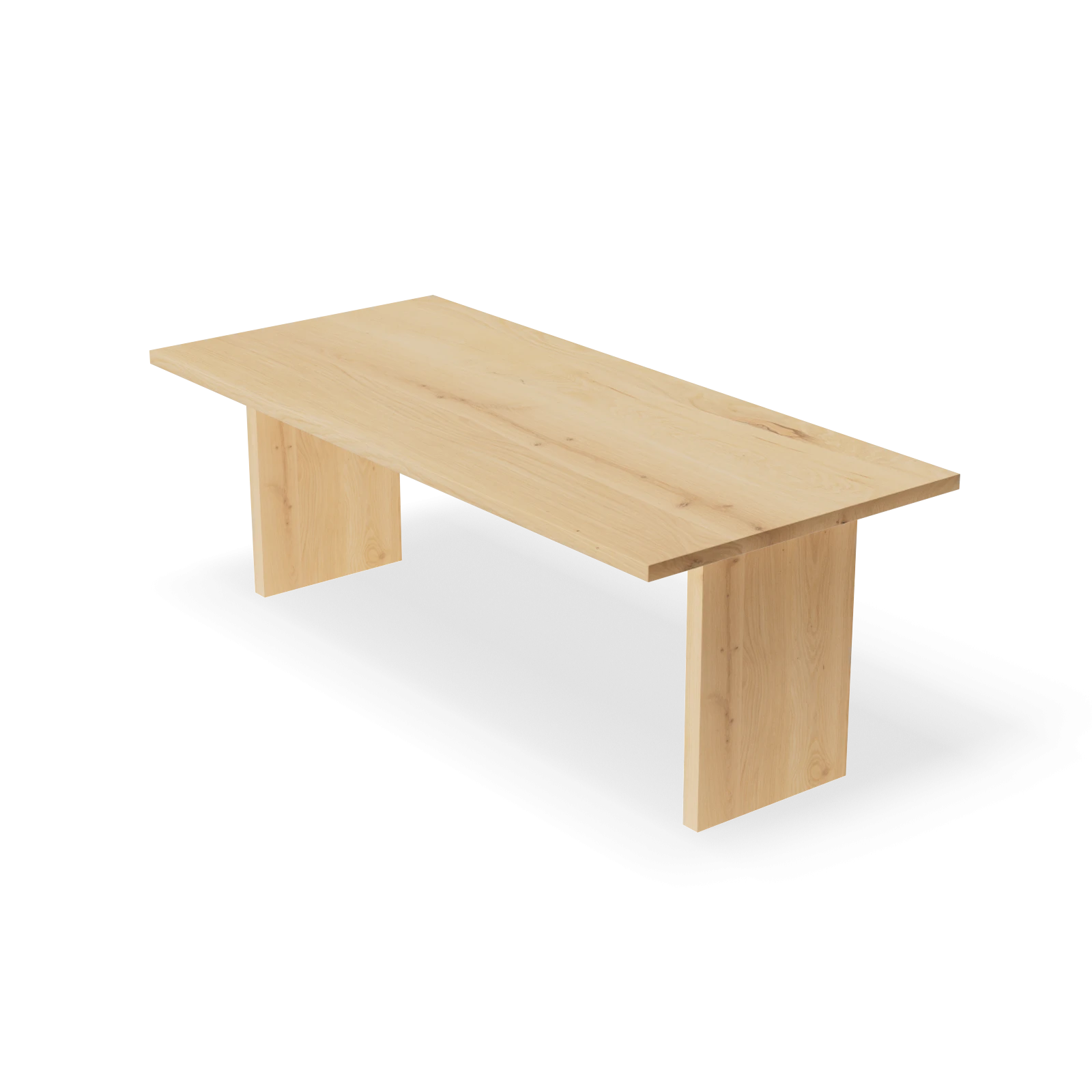 Eettafel Block - Rechthoek Eiken Nature White (220x100cm)