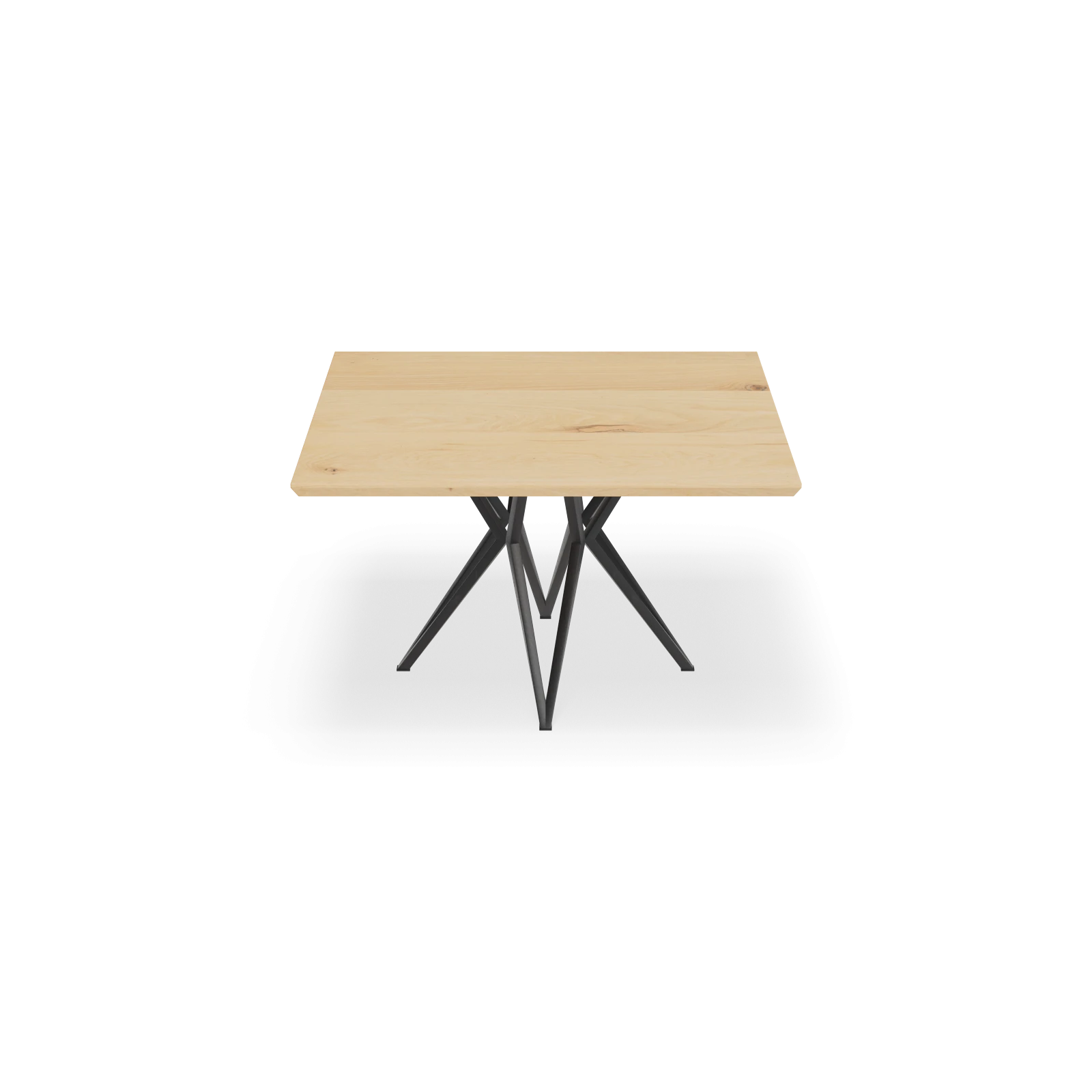 Eettafel Crosse - Vierkant Eiken Nature White (130x130cm)