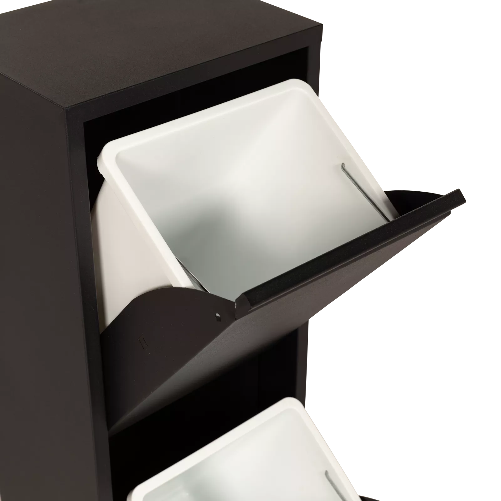 Prullenbak Recycle (2 vakken) - Mat Zwart