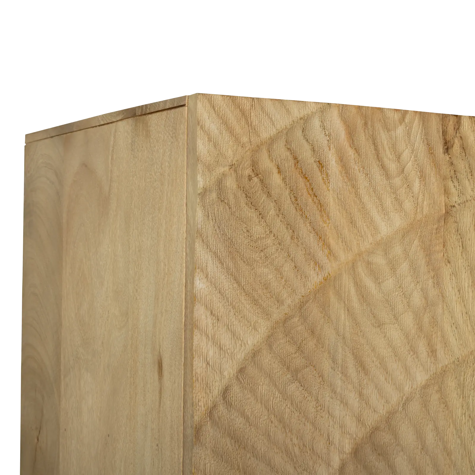 Opbergkast Curling  - 100 cm - Mangohout Loom Naturel - 2 deuren