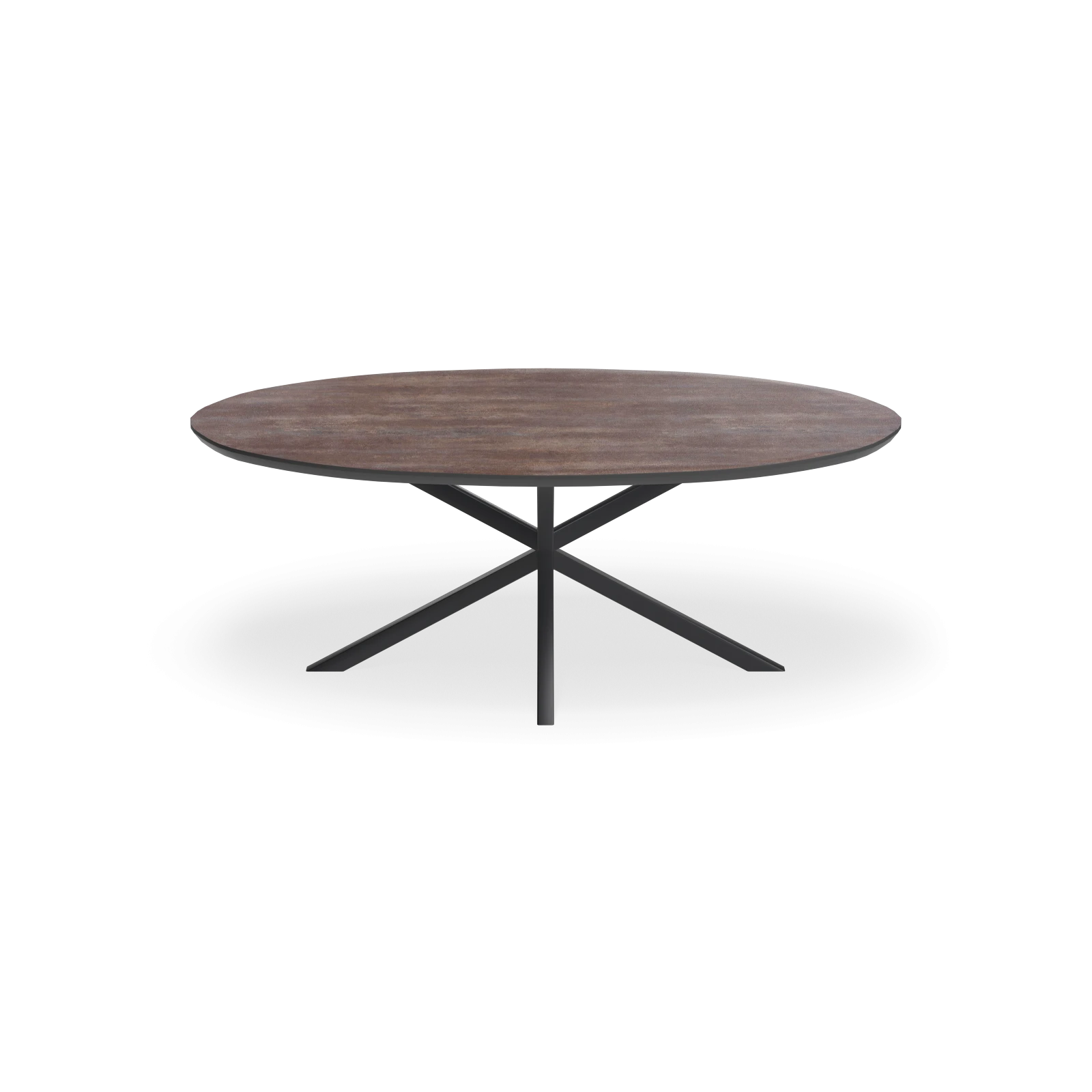 Eettafel North -  Ovaal HPL Oxidised (200x105cm)