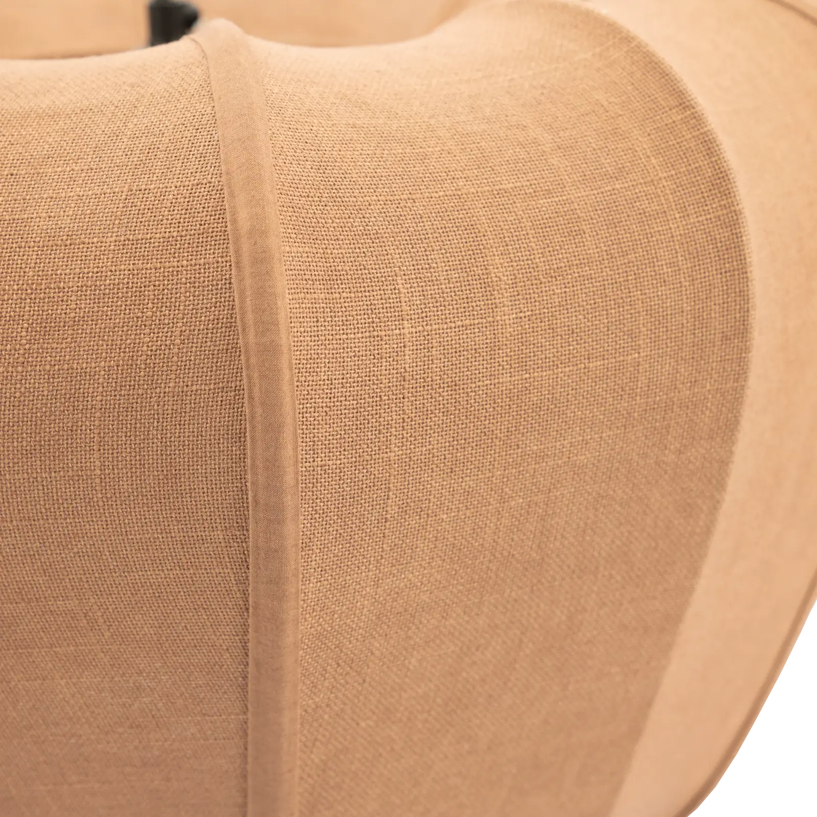 Hanglamp Sora 1 - rond Ø48 cm - stof Linnenlook Bruin