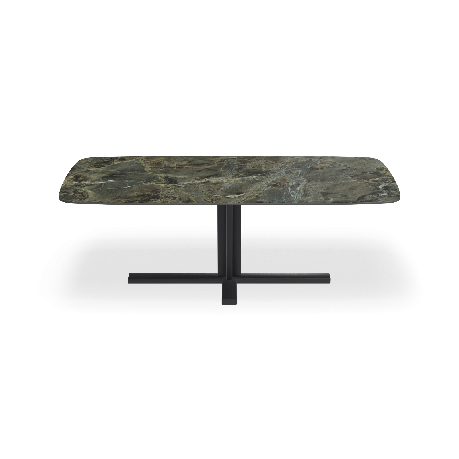 Eettafel Kolos - Deens Ovaal Keramiek Verda Borgogna Satin (220x110cm)