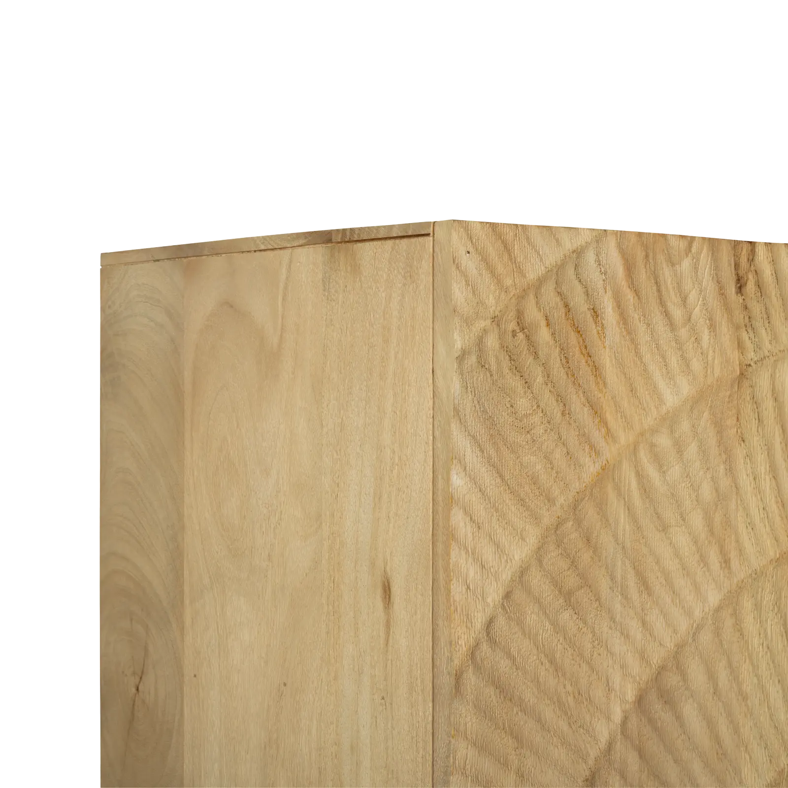 Opbergkast Curling  - 100 cm - Mangohout Loom Naturel - 2 deuren